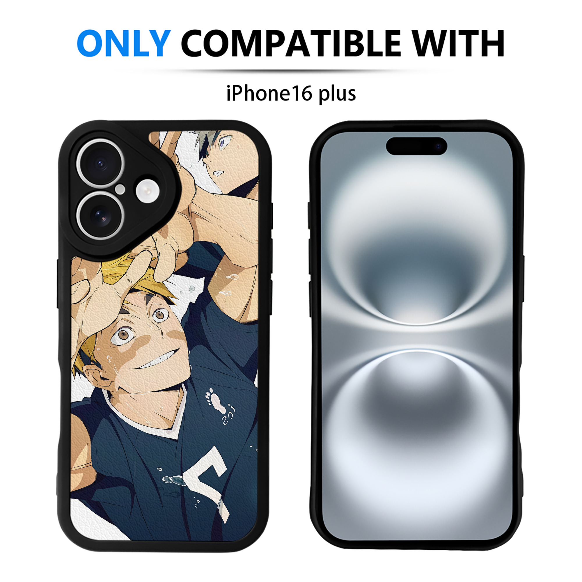 （画像用） ハイキュー!! Haikyu!! 【iPhone 16シリーズ対応】シリコンスマホケース（レザー調） 材質：シリコン